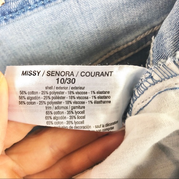 Vintage America Blues Jean Skirt Ruffle Mini SZ 10 - Picture 6 of 6